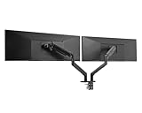 VLALAMNO Duale Ultrawide-Monitorhalterung mit mechanischer Feder, kann bis zu 45-Zoll-Bildschirme halten -