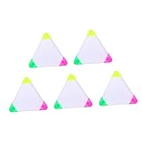 Gadpiparty 1 Satz Textmarker Fluoreszierender Markierstift Fluoreszierende Zeichenstifte Hervorheben Schreibstifte Fluoreszierender Farbstift Dreieckmarker Dreieckstifte Marker Dreieck 5 Stück