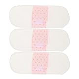 GLEAVI 3 Stück Pack Wiederverwendbare Damenbinden aus Baumwolle Waschbare Periodeneinlagen mit Flügeln 21cm Atmungsaktive Slipeinlagen für Reisen und Alltag