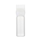 120 ml gezahntes Trocken-Shampoo-Topf-Haaröl-Applikator-Flasche, Haarfärbemittel, Dauerwelle, Friseur mit Skala, Dauerwelle, Haarfärbemittel, Flasche, Haarfärbemittel, Flasche (weiß)