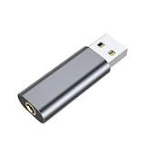 Externe Soundkarte – 3,5-mm-USB-Aux-Buchse, tragbares USB-Audio-Interface | USB-auf-Typ-C-Adapter-Datenkabel, universeller USB-Kopfhörer-Adapter, kompatibel mit PC für Au