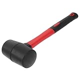 Zerodeko Rutschfester 12 Unzen Gummihammer mit Tpr Griff Elastischer Montagehammer für Bodenbeläge Lederarbeiten und Schmuckherstellung