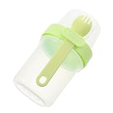 FONDOTIN Doppelwandiger Auslaufsicherer Joghurt Müslibecher mit Deckel und Löffel Tragbarer Frühstücksbehälter für Leichter Wiederverwendbarer Oatmeal Milchbehälter für Unterwegs