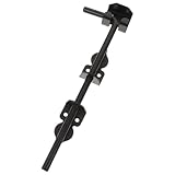 Ciieeo 12 Zoll Bodenriegel aus Massivem Eisen F Türschloss Schieberiegel für Holztore und Doppeltüren Schwarz Pulverbeschichtet Winddicht und Sicher