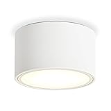 KYOTECH LED Aufbauspot - 3000K Deckenspots Weiß Matt 6W 550LM GX53 LED Aufbaustrahler - Ø95x55mm Aufputz 230V Aufbauleuchte Deckenlampe Spots Deckenleuchte für Schlafzimmer Wohnzimmer