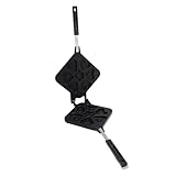 Fdit Herzförmiger Waffeleisen-Antihaft-Frühstücks-Pfanne aus Aluminiumlegierung