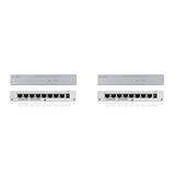 Zyxel 8-Port Desktop Gigabit Ethernet Switch | Metallgehäuse, [GS108B] (Packung mit 2)