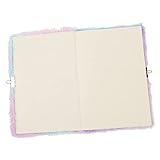 VICASKY Plüsch Tagebuch Mit Einhorn-motiv Kleines Mädchen Notizbuch Mit Schloss Flauschiges Kindertagebuch Fürs Schreiben Handliches Journal Geschenk Für Schüler Bunt Und Weich