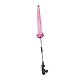 IWOWHERO Praktischer Babywagen Rosa Multifunktionaler Regenschirm Für Kinderwagen UV Schutz Geeignet Für Den Außenbereich Universell Einsetzbar Kinderwagen Zubehör