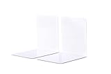 MAUL Buchstütze aus Metall (2er Pack) 14x12x14cm | Bücherhalter, Organizer für Kinder, Bücher, Büro, Regal | Bücherstütze möbelschonend aus stabilem Metall | Stilvoller Buchhalter | Weiß