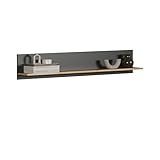 trendteam smart living - Esteban - Wandregal - Anthrazit/Evoke Eiche - Bücherleiste mit großzügiger Ablagefläche - (BxHxT) 150 x 25 x 18 cm