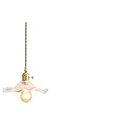 Nordic Style Simple LED Pendant Light Fixtures Bedroom Living Room Bar Colorful Glass Copper Hanging Lamp Lights (Color : G) (C)