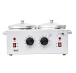 Professioneller Dual-Wachserhitzer, Wachswärmer zur Haarentfernung, 1,2 l Gesamtkapazität mit zwei 600 cc abnehmbaren Töpfen, 200 W Haarentfernungswachsmaschine, ideal für Salon, Spa & Heimgebrauch