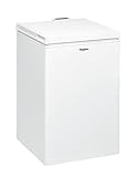 Whirlpool WHS 1022 3 Gefriertruhe, 99 Liter, Energieklasse E. Gefrierschrank mit Schachtel, Maße: 86 x 52,7 x 56,9 cm, ideal für kleine Familien.