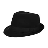 XGOPTS Jazzhut Winter Gangster Filzhut Elegant Klassisch Kappe Atmungsaktiv Outfit Fedora-Hut Herren Vintage Herrenkappe breite Krempe Zylinder Outdoor Streifen Herrenhut Herbst Karneval Gentleman