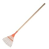 Best Sporting Kinder Gartenrechen aus Metall mit 11 Zinken I Robuster Rechen mit ergonomischem Holzstiel I Perfekt für kleine Gärtner I Ideales Gartengerät für Kinder