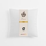 Hanse Excellence Luxushotel 3-Kammer-Kopfkissen 80x80 cm weiß für festen Schlafkomfort, Federkissen hergestellt aus Federn & Daunen im 3-Kammer-System, Made in Germany