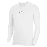 Nike Herren Dri-fit Park første lag Longsleeve, White/Cool Grey, M EU