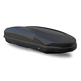 Auto Dachbox Satellite 600 - Dachkoffer Gepäckbox 600 Liter - Autokoffer Dach Box abschließbar Zentralverriegelung - universal geeignet für PKW Van SUV - schwarz matt