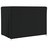 Abdeckung für Hollywoodschaukel Schwarz 220x150x150 cm Oxford, Xichuzi Abdeckung Gartenmöbel Winterfest, Abdeckhauben & Hüllen, Schutzhülle Gartenmöbel Winterfest, Gartentisch Abdeckung - 359674