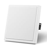 MVAVA Lichtschalter Unterputz, Standard Lichtschalter 1 Fach 1 Weg, Kunststoffe Wandschalter 80mm x 80mm, Weiß