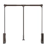 Verstellbare ausziehbare Schrankstange mit Stoßdämpfer – platzsparendes Seitenmontage-Design für Kleiderschränke, ideal für maximale Speichereffizienz, passend für 550–700 mm