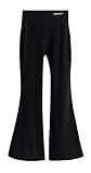 FEOYA mädchen Schlaghose Flared Höhe Taille Kinder Jogginghose Schlag Boden für Kind Leggings Lange Slim fit Hose Sport solid Sporthose elastisch Frühjahr leicht Herbst schwarz 9 10 Jahre