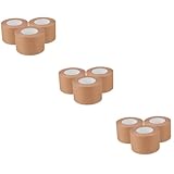 Tofficu 3 Sätze Klebeband Aus Kraftpapier Bildrahmenband Kartonverschlussband Braunes Gummiband Dichtungsband Aus Papier Braunes Kraftband Kraft-abdeckband Light Brown 3 Rollen * 3