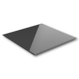 Glasplatte für Kaminofen - Glasscheibe mit 6mm ESG Sicherheitsglas - perfekt geeignet als Funkenschutzplatte - Verschiedene Größen (80x80cm, Schwarz)