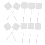 VICASKY 24 Stück Teiliges Wiederverwendbarer Elektroden muskelstimulator pads mit Selbstklebefläche Kompatibel mit Ems und Physiotherapiegeräten Design für Sichere Verbindung und