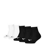 PUMA Unisex Kinder Plain Quarter, Black/White, 31-34 EU
