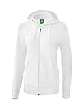 Erima Damen Basic Hooded Sweatshirt Jacke, Weiß, 40 EU