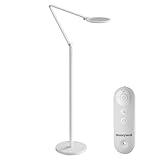 HONEYWELL LED Stehlampe - F01WT Sunturalux™ Augenfreundliche dimmbare Stehlampe mit Fernbedienung, 5 Farben & 5 Helligkeitsstufen verstellbare Lampe für Zuhause, Büro, Wohnzimmer, Weiß