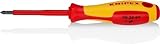 KNIPEX Schraubendreher für Kreuzschlitzschrauben Pozidriv isolierender Mehrkomponenten-Griff, VDE-geprüft brüniert 187 mm, 98 25 01