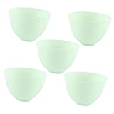 BAZEITFLOW 5 Stück Teiliges Silikon Mischschalen für Mittlere Flexible DIY Beauty Schalen Rutschfest Langlebig für Persönliche und Professionelle Hautpflege Anwendungen