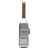 Microplane Trüffelhobel inkl. feiner Reibe für Trüffelknollen, Hartkäse, Knoblauch, Pilze & Schokolade aus der Master-Serie mit Walnussholzgriff und Edelstahlklingen - Made in USA