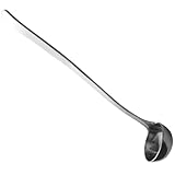 Homoyoyo Edelstahl Gewürzlöffel mit Extra Langem Griff Multifunktionaler Saucenlöffel zum Portionieren von Salz Zucker und Gewürzen in Küche