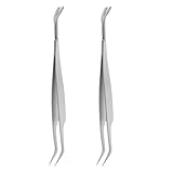 DECHOUS 2 Stück Teiliges Edelstahl Zeckenzangen für Hunde Katzen Sicherer Floh Zeckenentferner Leichtes Praktisches Reinigungstool für Gesunde Haustierhaut Handlich und Langlebig