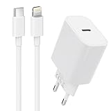 iPhone Ladegerät und Ladekabel Schnellladekabel,Original Apple MFi Zertifiziert für iPhone 14 Plus/13/12/11 Pro Max XR SE iPad mini USB C Power Adapter Schnellladegerät iPhone Lightning Kabel Netzteil
