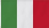 MC-Trend Italien Italy Fahne Flagge 90x150cm mit 2 Metallösen - Ideal für den Fahnenmast, Stadion aus 100% Polyester wetterfest (Italien 90x150 cm)