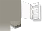 Premium-Ambiente BCF015 Hängeschrank 1-türig 2 Fachböden 72cm hoch Softclosing Montageschiene inklusive Hochglanz (Breite 30cm - Anschlag Links, 85 Cubanite)