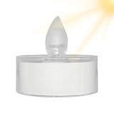 Teelichtkerzen, wasserdicht, wiederaufladbar, 12,7 cm, 11,4 cm, 12,9 cm, 11,7 cm, 11,7 cm, flammenlose flackernde Teelichter, wasserdichte LED-Lichter für Garten, Camping, Zuhause (mehrfarbig)