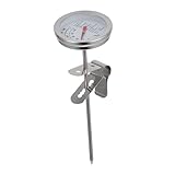 CIYODO Präzisions Temperaturmessgerät mit Abnehmbarer Edelstahlsonde Wasserthermometer mit Clip für Getränke für Grillen