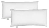 Bodyprotect Ecoline Kopfkissen 2 Stück 40 x 80 cm, 2er Set Kissen, Doppelpack Bettwaren Set aus 100% Mikrofaser, waschbar, weiß