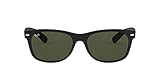 Ray-Ban Damen New Wayfarer Sonnenbrille, Black Rubber, 52 mm EU