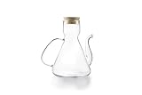 Brightium Alcuza Ölbehälter aus Glas, 0,75 Liter, mit luftdichtem Deckel, elegantes Design, ideal für Küche und Tischpräsentation