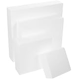 jojofuny 4 Stück Wiederverwendbares Kubisches Schaumstofftortenmodell 5cm Hoch Übungstorte für Tortendekoration Multifunktionale Kuchenattrappe für Hochzeit und Party