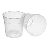 GREEN24 5 Stück Orchideentopf transparent aus Polypropylen, Ø 11,4 cm, 10,8 cm hoch, 0,74 L Volumen, Stufenboden zur idealen Belüftung und Bewässerung des Wuzelballens
