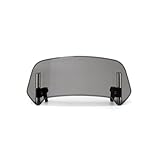 LDJSNC Motorrad Windschild für Yamaha Vixion 2018-2023 – Verstellbarer Windschild Spoiler Aufsatz, Clip-On Windschutzscheibe, Windabweiser für Fahrkomfort,A Transparent-280mm×120mm