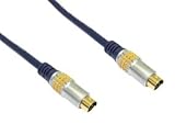 Aptii Audio-Verlängerungskabel (OFC 10 m S-Video 4-Pin SVHS-Kabel, TV PC-Kabel HQ-OFC-Stecker an Stecker